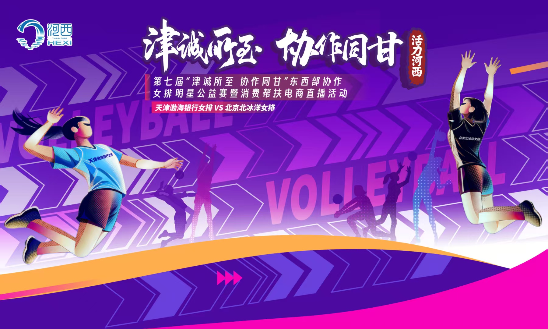 东西部协作排球明星公益赛